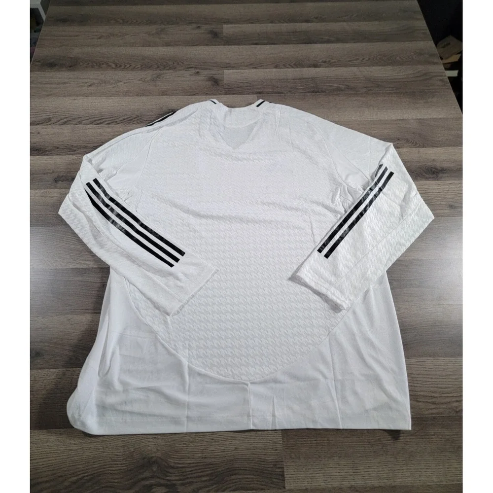 Adidas Authentic Real Madrid Home Soccer Jersey 24/25 2XL White Long Sleeve NWT